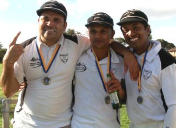 Amit, Raj and Arosha. Premiership-AmitRajArosha 360pix